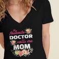 My Favorite Doctor Calls Me Mom Graduation Women's Jersey Short Sleeve Deep V-Neck Tshirt