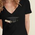 Finally I'm Graduate Graduation Women's Jersey Short Sleeve Deep V-Neck Tshirt
