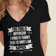 You Find It Offensive I Find It A Sarcastic Introvert Women's Jersey Short Sleeve Deep V-Neck Tshirt