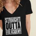 Fire Academy GraduationShirt Firefighter Class 2019 Women's Jersey Short Sleeve Deep V-Neck Tshirt