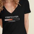 Firefighter Fire Resque Team By Bezra Future Firefighter Loading Fireguard Fireman Graduation Women's Jersey Short Sleeve Deep V-Neck Tshirt