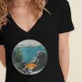 Fish Bowl Frutiger Aero Y2K Retro Vibes Women's Jersey Short Sleeve Deep V-Neck Tshirt Fish Bowl Frutiger Aero Y2K Retro Vibes Women's Jersey Short Sleeve Deep V-Neck Tshirt