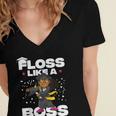 Floss Like A Boss Shirt Class Of 2019 Graduation Kids Women's Jersey Short Sleeve Deep V-Neck Tshirt