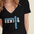 Football Senior Night Football Senior 2025 Graduation 27 Women's Jersey Short Sleeve Deep V-Neck Tshirt