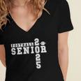 Football Senior Night Football Senior 2025 Graduation 3 Women's Jersey Short Sleeve Deep V-Neck Tshirt