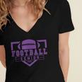 Football Senior Night Football Senior 2025 Graduation 36 Women's Jersey Short Sleeve Deep V-Neck Tshirt