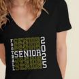Football Senior Night Football Senior 2025 Graduation 56 Women's Jersey Short Sleeve Deep V-Neck Tshirt