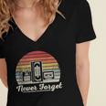Never Forget Retro Nostalgia Vintage Cassette Women's Jersey Short Sleeve Deep V-Neck Tshirt Never Forget Retro Nostalgia Vintage Cassette Women's Jersey Short Sleeve Deep V-Neck Tshirt