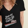 Freeze Tag 90s Nostalgia Women's Jersey Short Sleeve Deep V-Neck Tshirt