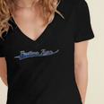 Frutiger Aero Aesthetic Digital Art Vintage Varsity Women's Jersey Short Sleeve Deep V-Neck Tshirt