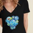 Frutiger Aero Metro Abstract Maximalism 2000s Nostalgia Women's Jersey Short Sleeve Deep V-Neck Tshirt Frutiger Aero Metro Abstract Maximalism 2000s Nostalgia Women's Jersey Short Sleeve Deep V-Neck Tshirt