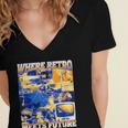 Frutiger Aero Retro Vibes Y2K 90's Vibes Women's Jersey Short Sleeve Deep V-Neck Tshirt
