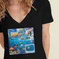 Frutiger Aero Retro Vibes Y2K Retro Grunge Women's Jersey Short Sleeve Deep V-Neck Tshirt