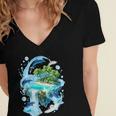 Frutiger Aero Women's Jersey Short Sleeve Deep V-Neck Tshirt