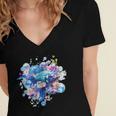 Frutiger Aero Y2K Fish Women's Jersey Short Sleeve Deep V-Neck Tshirt