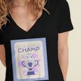 Fun Cute Introvert Cat Character Trophy For Men Women Women's Jersey Short Sleeve Deep V-Neck Tshirt Fun Cute Introvert Cat Character Trophy For Men Women Women's Jersey Short Sleeve Deep V-Neck Tshirt