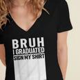 Funny College School Graduation 2025 I Graduated Sign My Women's Jersey Short Sleeve Deep V-Neck Tshirt