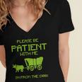 FUNNY Please Be Patient With Me I'm From The 1900s Women's Jersey Short Sleeve Deep V-Neck Tshirt