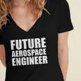 Future Aerospace Engineer College Graduate Graduation Women's Jersey Short Sleeve Deep V-Neck Tshirt