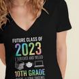 Future Class Of 2023 10th Grade Graduation 2021 Women's Jersey Short Sleeve Deep V-Neck Tshirt