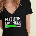 Future Engineer Loading Bar Cool Graduation Women's Jersey Short Sleeve Deep V-Neck Tshirt