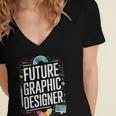 Future Graphic Er Graduation School Toddler Women Men Women's Jersey Short Sleeve Deep V-Neck Tshirt