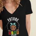 Future HBCU Grad Girl Graduation Historically College Women's Jersey Short Sleeve Deep V-Neck Tshirt