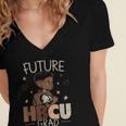 Future HBCU Grad Graduate Afro Boy College Graduation Women's Jersey Short Sleeve Deep V-Neck Tshirt