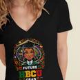Future HBCU Grad Graduation Students Girl Kids Women's Jersey Short Sleeve Deep V-Neck Tshirt