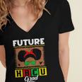 Future HBCU Grad HBCU Tomorrow Girl Graduation Kids Women's Jersey Short Sleeve Deep V-Neck Tshirt
