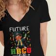 Future HBCU Grad History Boy Graduation HBCU Kids Women's Jersey Short Sleeve Deep V-Neck Tshirt