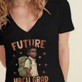 Future HBCU Grad History Month Graduation Boys Kids Women's Jersey Short Sleeve Deep V-Neck Tshirt