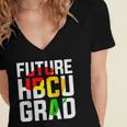 Future HBCU Graduate Afro Girls College Graduation Women's Jersey Short Sleeve Deep V-Neck Tshirt