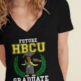 Future HBCU Graduation Shirt College Flossing Girl Tee Women's Jersey Short Sleeve Deep V-Neck Tshirt