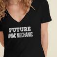 Future HVAC Mechanic Shirt Graduation Women's Jersey Short Sleeve Deep V-Neck Tshirt