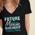 FUTURE MARINE BIOLOGIST MAKING WAVES Graduation T-Shirt Women's Jersey Short Sleeve Deep V-Neck Tshirt