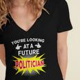 Future Politician Graduation For Kids And Graduates T-Shirt Women's Jersey Short Sleeve Deep V-Neck Tshirt