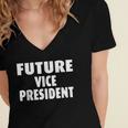 Future Vice President Graduation Women's Jersey Short Sleeve Deep V-Neck Tshirt
