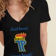 GDR Pioneer East East Nostalgia USSR Soviet Union Women's Jersey Short Sleeve Deep V-Neck Tshirt