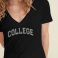 Generic COLLEGE Bound Senior Graduation Silly Colege Women's Jersey Short Sleeve Deep V-Neck Tshirt