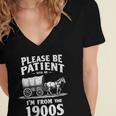 Gentle Nostalgia Plea Please Be Patient I'm From The 1900s Women's Jersey Short Sleeve Deep V-Neck Tshirt