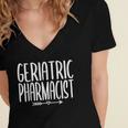 Geriatric Pharmacist Pharmacy Graduation PharmD 2023 2024 Women's Jersey Short Sleeve Deep V-Neck Tshirt