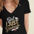 Girl I Just Graduated Spanish Grad Girls Graduation Women's Jersey Short Sleeve Deep V-Neck Tshirt