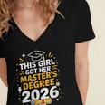 This Girl Got Her Masters Degree Graduation Mastered It 2026 Women's Jersey Short Sleeve Deep V-Neck Tshirt
