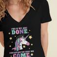 Girls Pre-K Graduation Magical Unicorn Women's Jersey Short Sleeve Deep V-Neck Tshirt