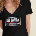 Go Away I'm Introverting Introverts Introverted Person Women's Jersey Short Sleeve Deep V-Neck Tshirt Go Away I'm Introverting Introverts Introverted Person Women's Jersey Short Sleeve Deep V-Neck Tshirt