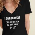 Can I Go Back To Bed Fun Graduation For Him Her T-Shirt Women's Jersey Short Sleeve Deep V-Neck Tshirt