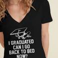 Can I Go Back To Bed Shirt Graduation 2026 For Him Her Women's Jersey Short Sleeve Deep V-Neck Tshirt