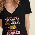 Goodbye 1st Grade Graduation To 2nd Grade Hello Summer Women's Jersey Short Sleeve Deep V-Neck Tshirt