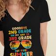 Goodbye 2nd Grade Graduation To 3rd Grade Hello Summer Kids Women's Jersey Short Sleeve Deep V-Neck Tshirt